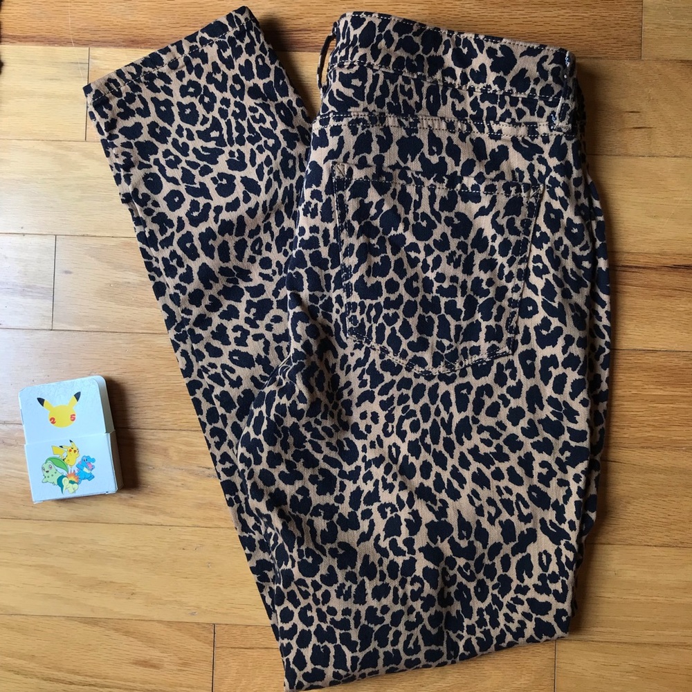 a.n.a leopard skinny jeans